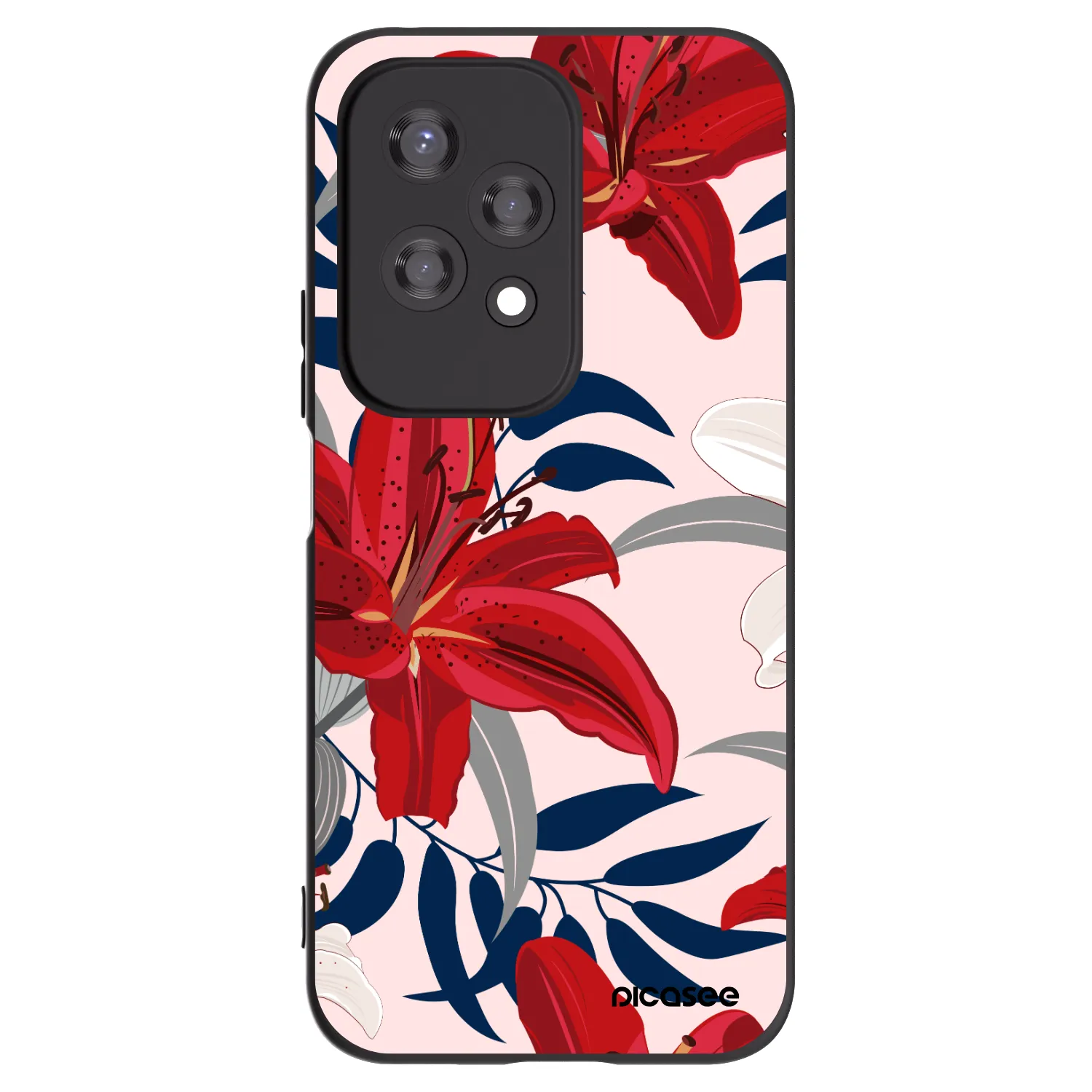 Picasee silikonový černý obal pro Honor 200 Lite - Red Lily