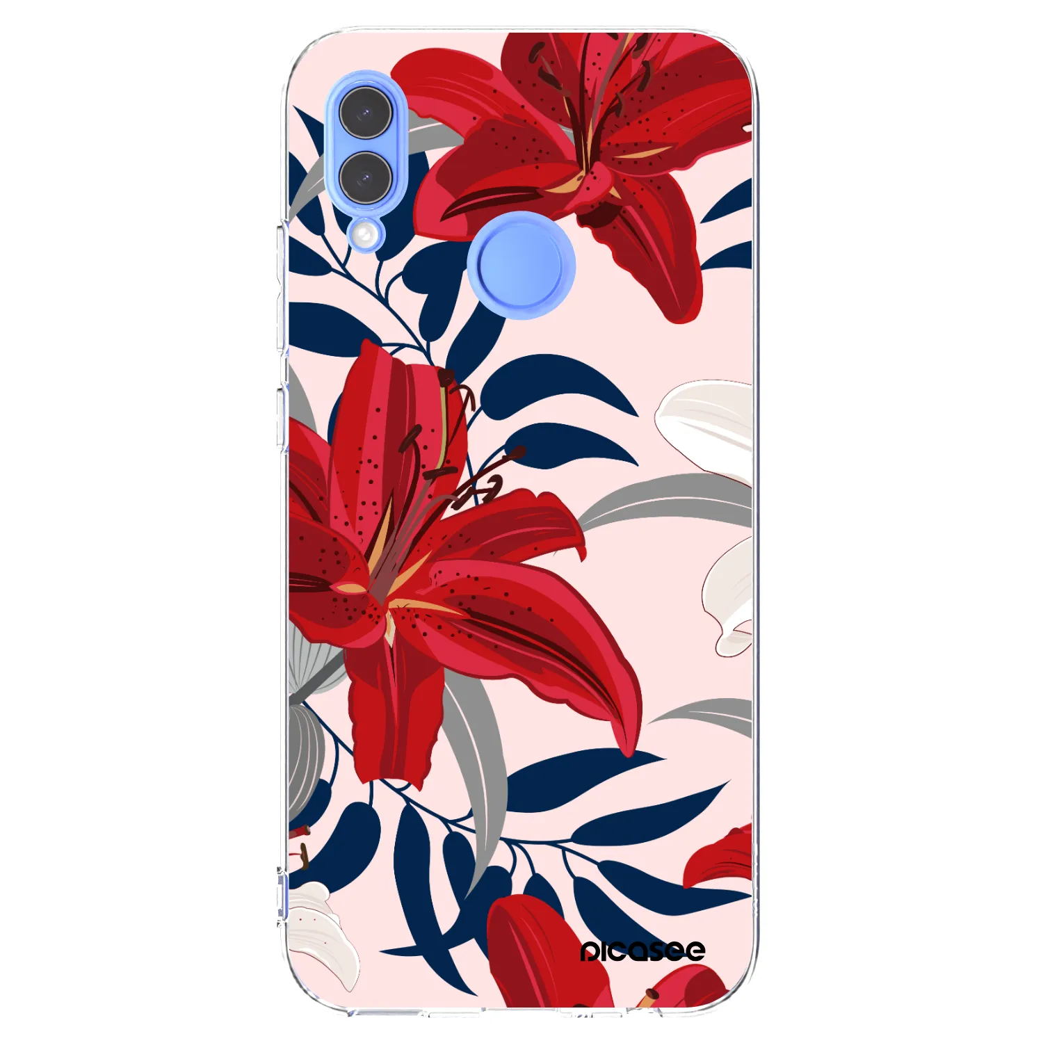 Picasee silikonový průhledný obal pro Huawei P Smart 2019 - Red Lily