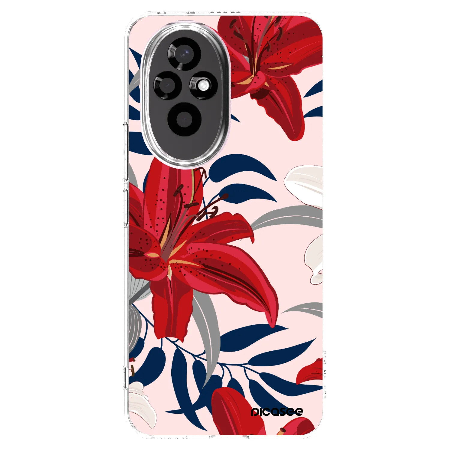 Picasee silikonový průhledný obal pro Honor 200 Pro 5G - Red Lily