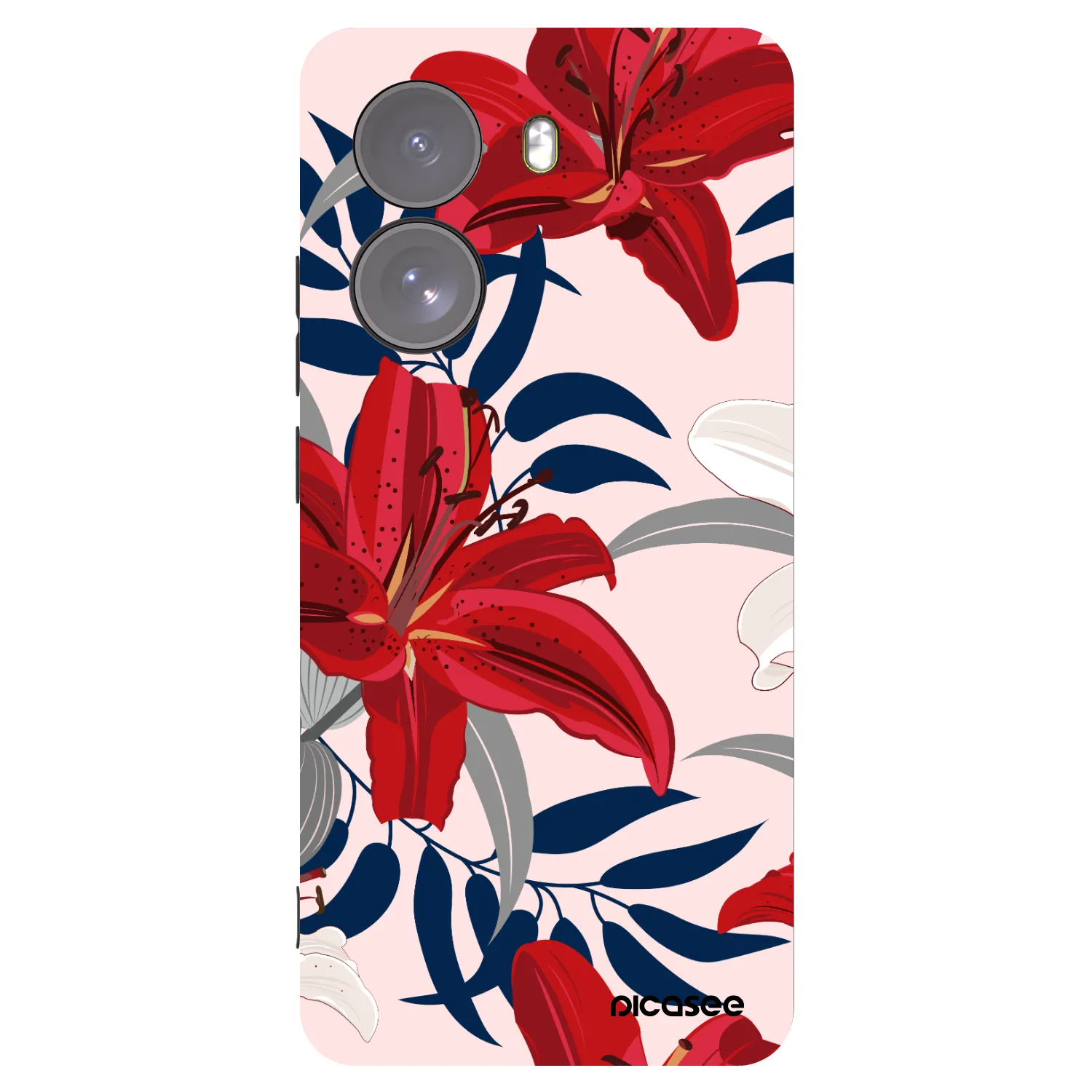 Picasee silikonový černý obal pro Xiaomi Poco X7 - Red Lily