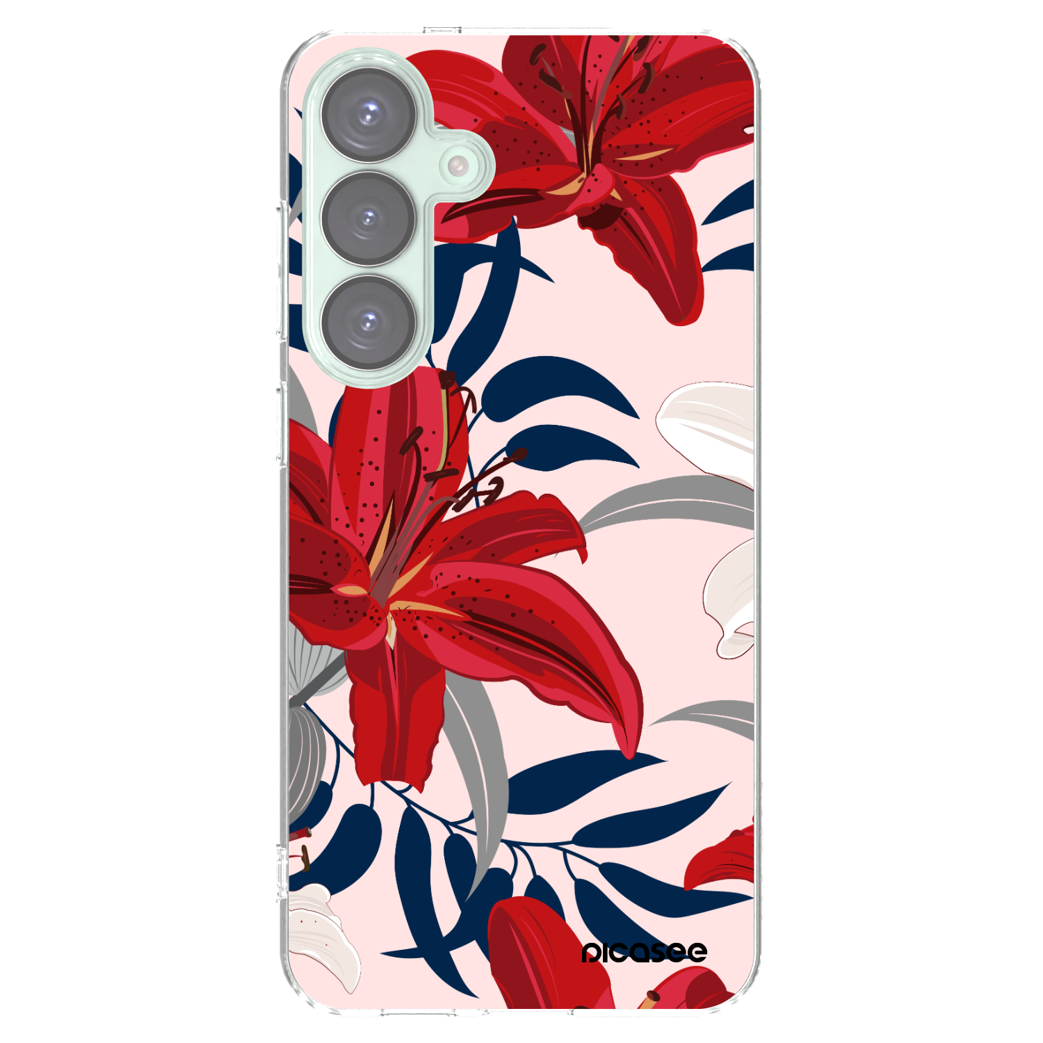 Picasee silikonový průhledný obal pro Samsung Galaxy S25+ 5G - Red Lily