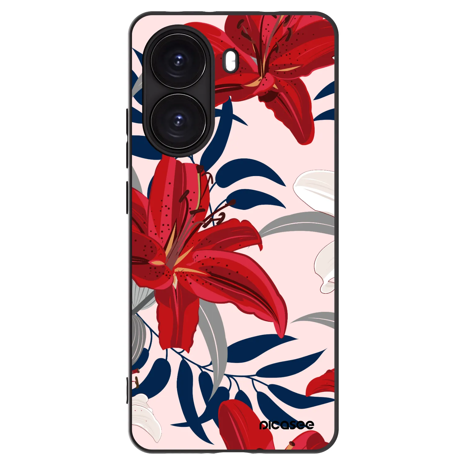 Picasee silikonový černý obal pro Xiaomi Poco X7 Pro 5G - Red Lily