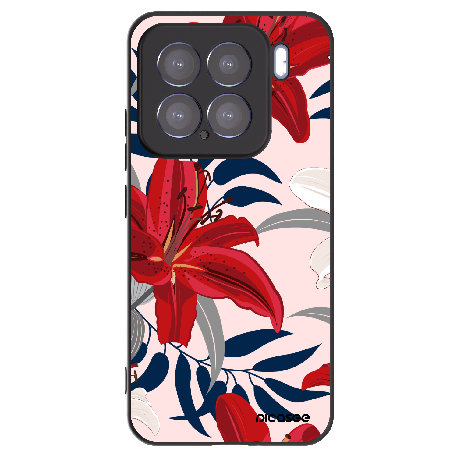 Picasee silikonový černý obal pro Xiaomi 15 - Red Lily