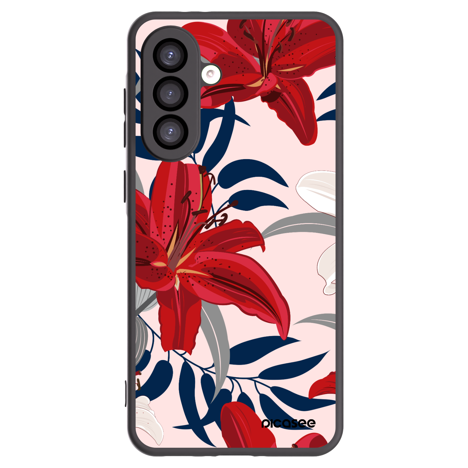Picasee silikonový černý obal pro Samsung Galaxy A26 5G A266B - Red Lily