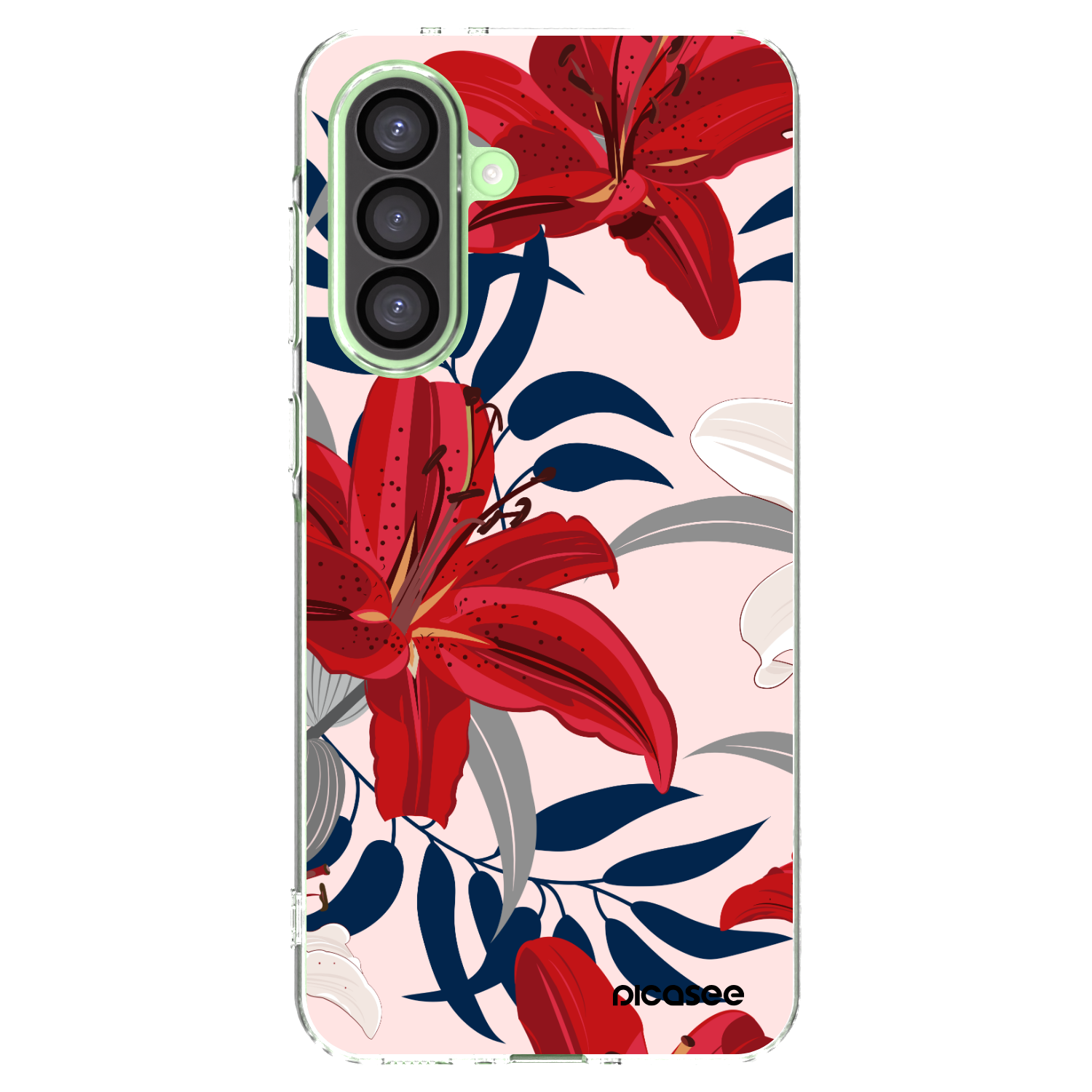 Picasee silikonový průhledný obal pro Samsung Galaxy A26 5G A266B - Red Lily