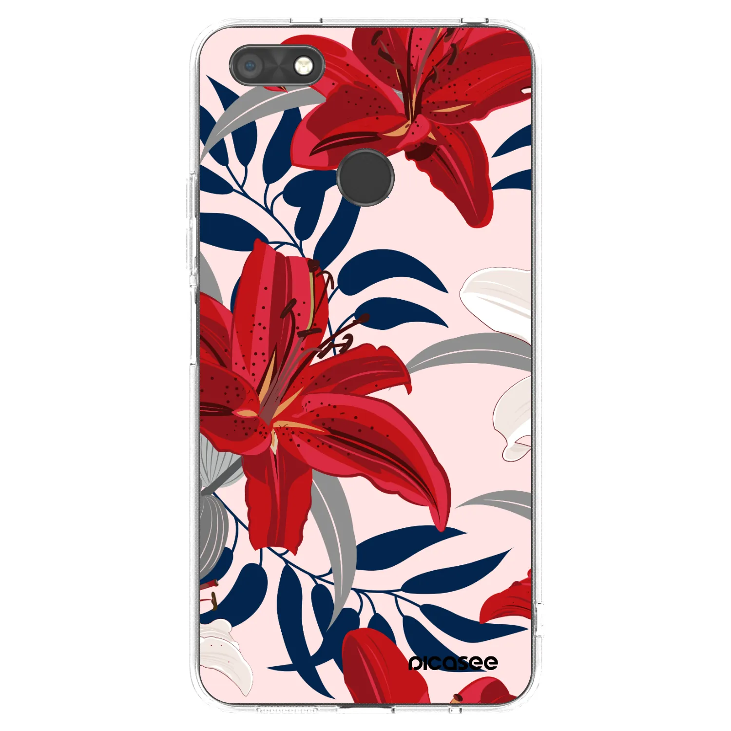 Picasee silikonový průhledný obal pro Huawei P9 Lite Mini - Red Lily
