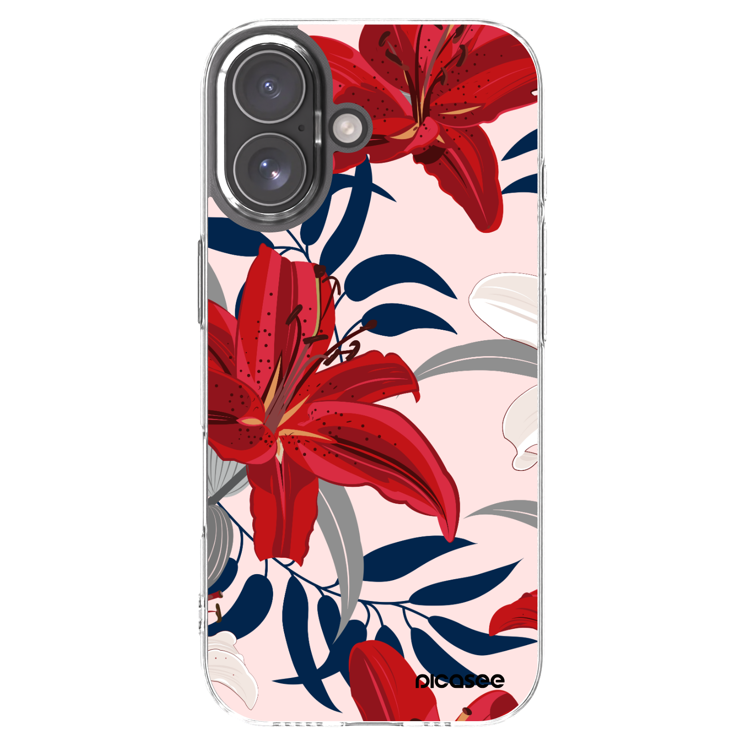 Picasee silikonový průhledný obal pro Apple iPhone 17 - Red Lily
