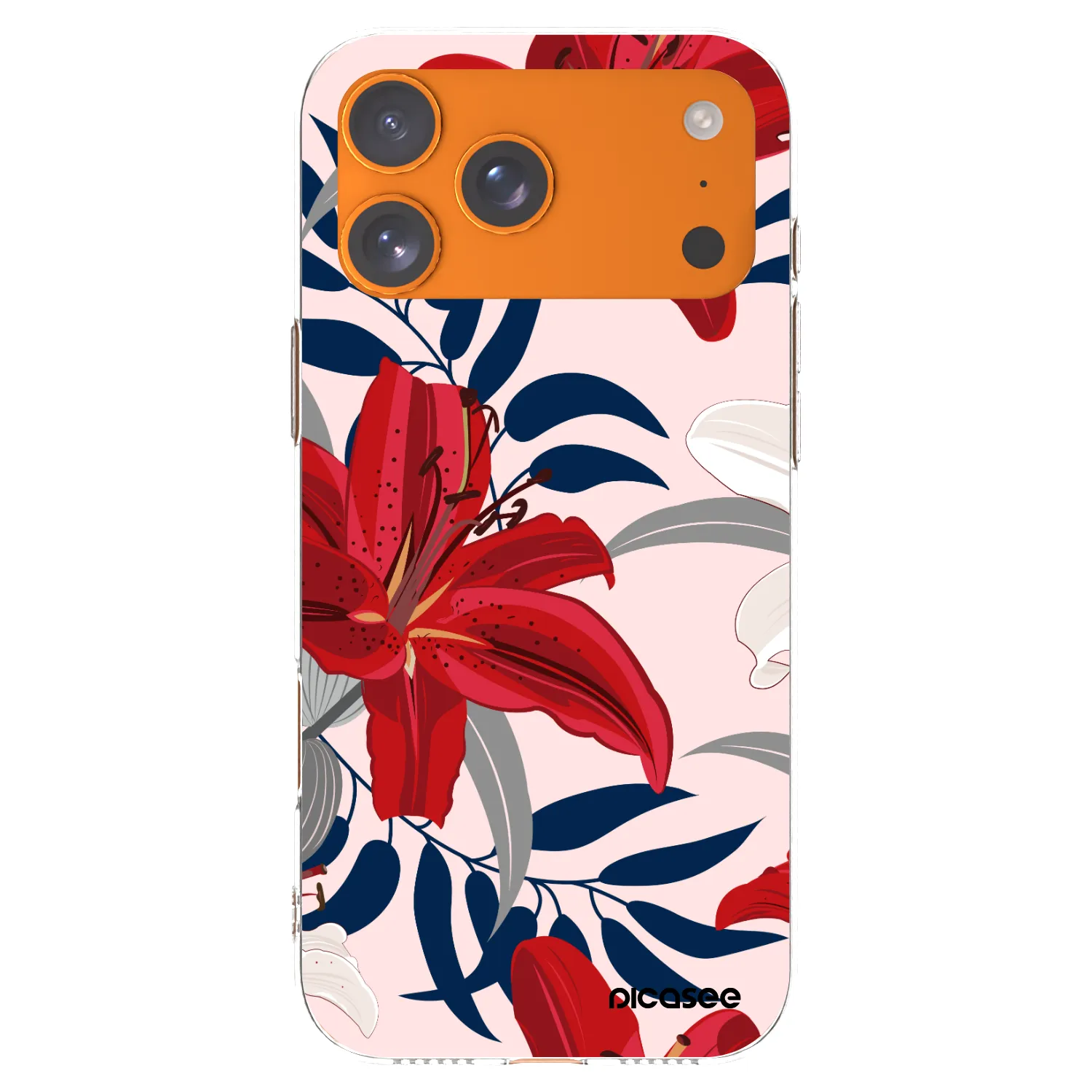 Picasee silikonový průhledný obal pro Apple iPhone 17 Pro Max - Red Lily