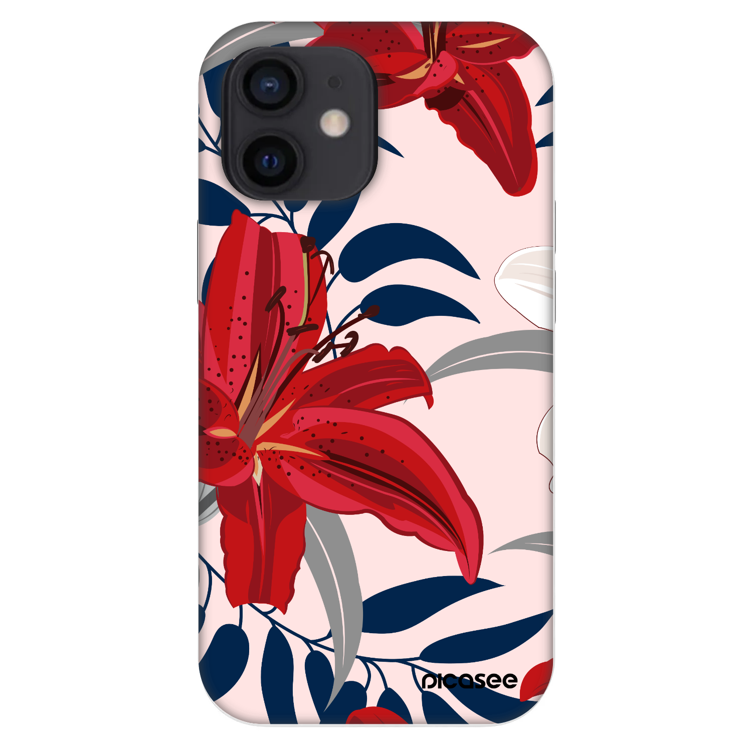 Picasee Fashion Case pro Apple iPhone 12 mini - Red Lily
