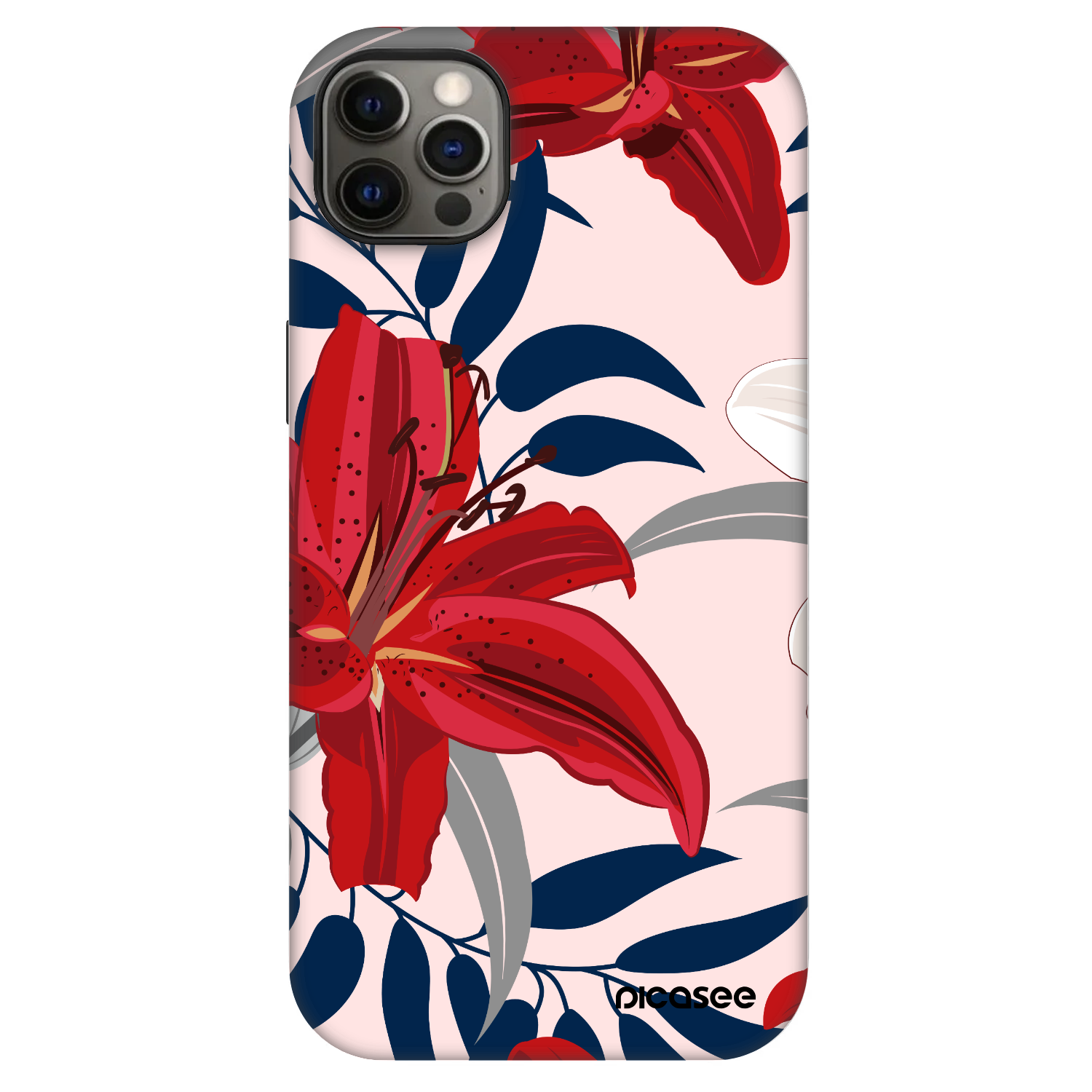 Picasee Fashion Case MagSafe Apple iPhone 12 Pro Max - Red Lily