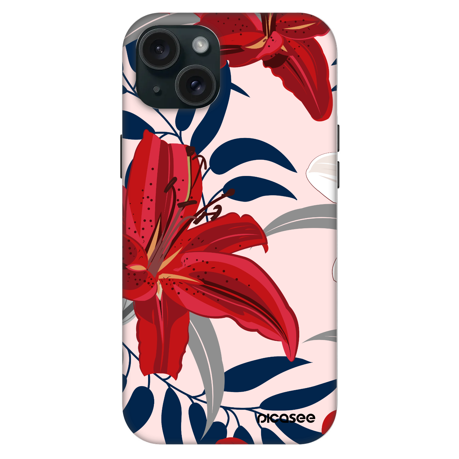 Picasee Fashion Case MagSafe Apple iPhone 15 Plus - Red Lily