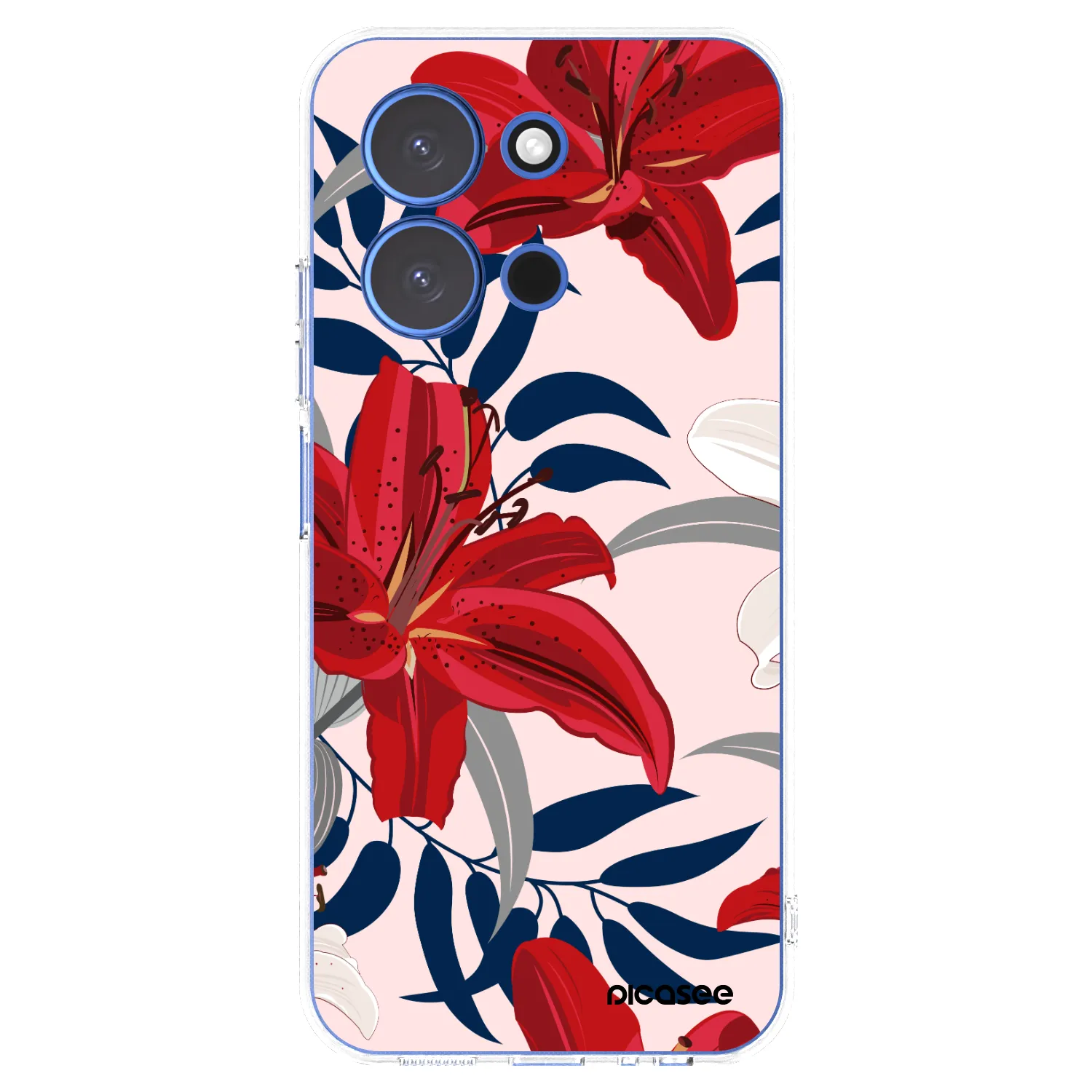 Picasee silikonový průhledný obal pro Xiaomi Redmi 15C 4G - Red Lily
