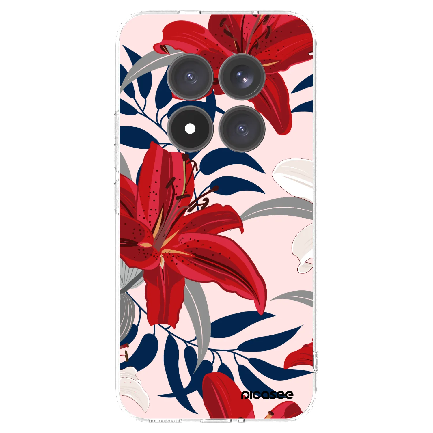Picasee silikonový průhledný obal pro Xiaomi Redmi Note 15 Pro+ - Red Lily