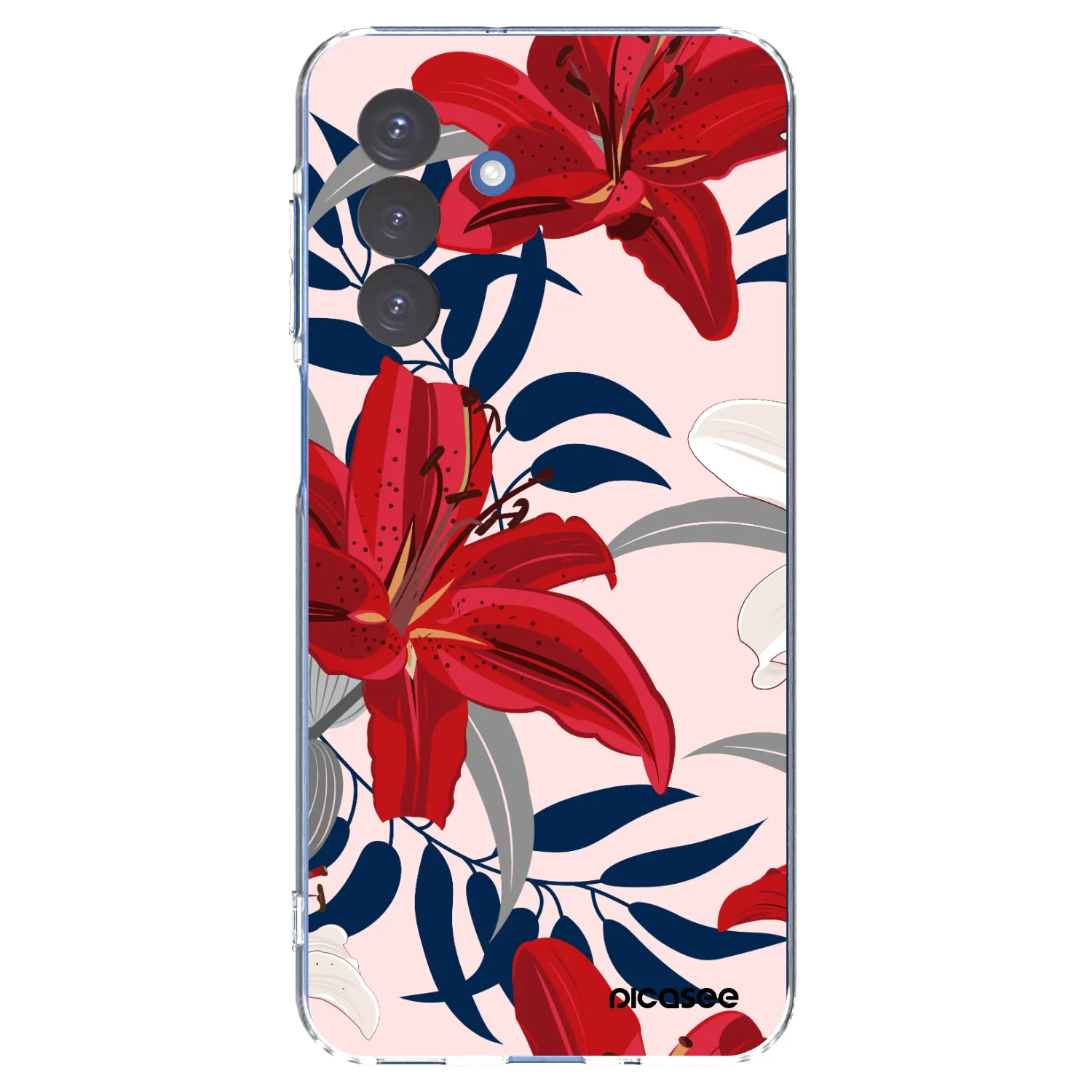 Picasee silikonový průhledný obal pro Samsung Galaxy A17 5G - Red Lily