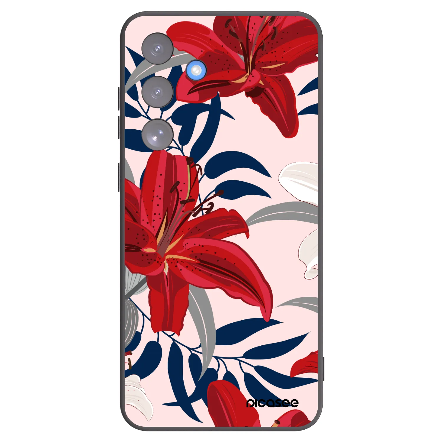 Picasee silikonový černý obal pro Samsung Galaxy S25 FE 5G - Red Lily
