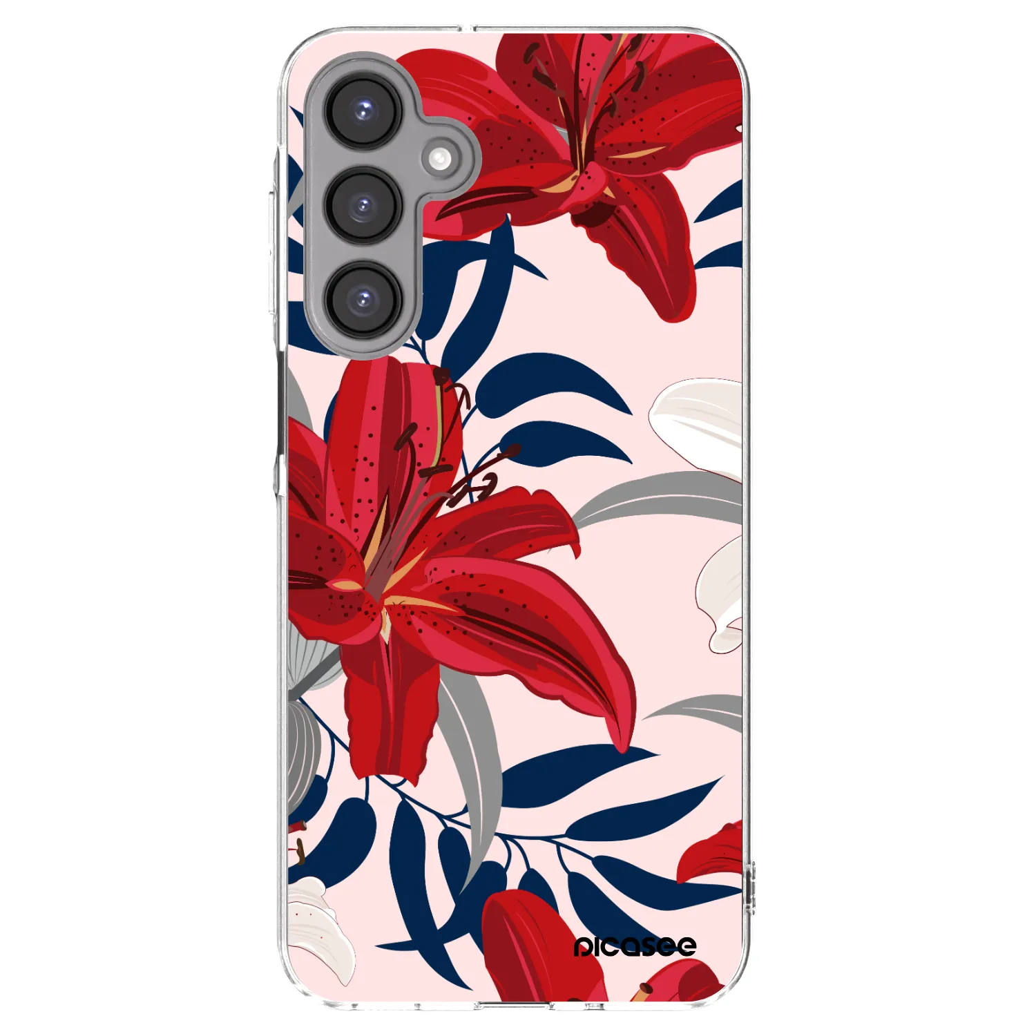 Picasee silikonový průhledný obal pro Samsung Galaxy A16 4G - Red Lily