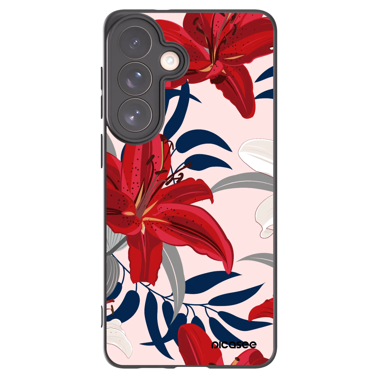 Picasee silikonový černý obal pro Samsung Galaxy S26+ - Red Lily
