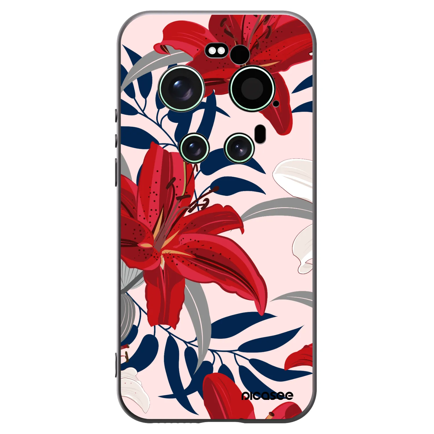 Picasee silikonový černý obal pro Xiaomi 17 Ultra - Red Lily