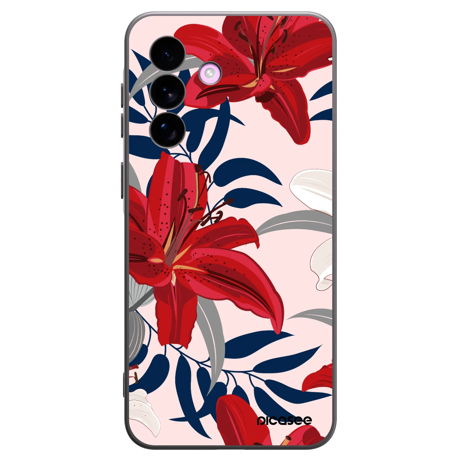 Picasee silikonový černý obal pro Samsung Galaxy A57 5G - Red Lily