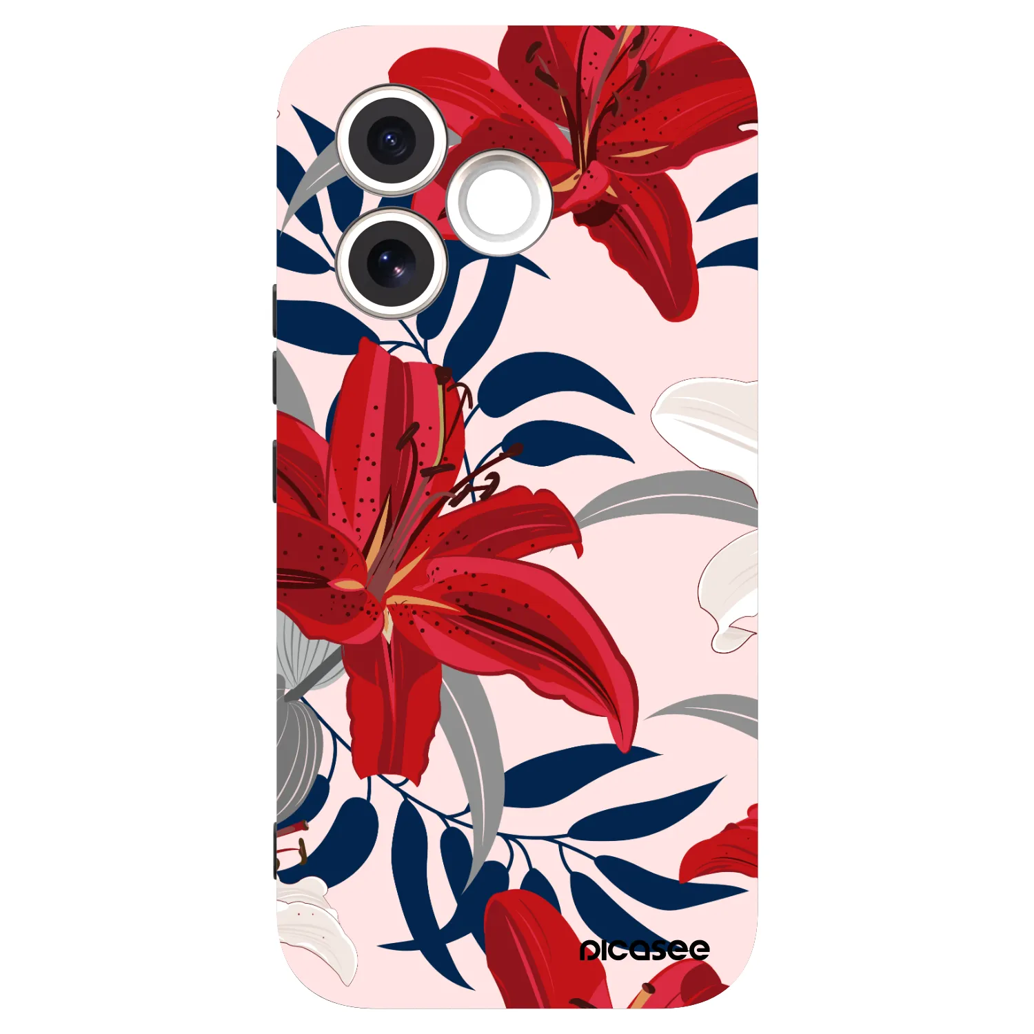 Picasee silikonový černý obal pro Honor 600 Lite - Red Lily