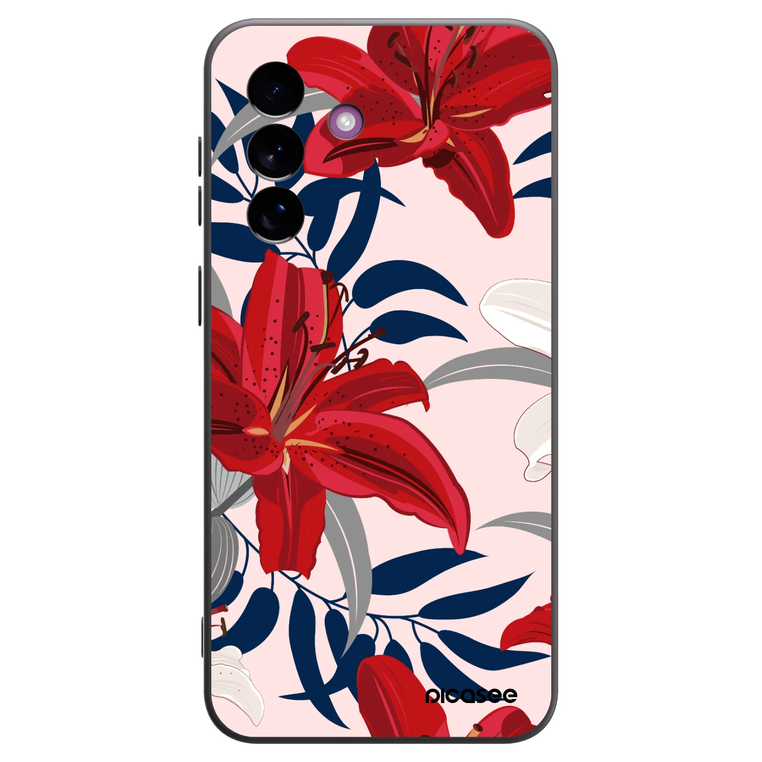 Picasee silikonový černý obal pro Samsung Galaxy A37 - Red Lily