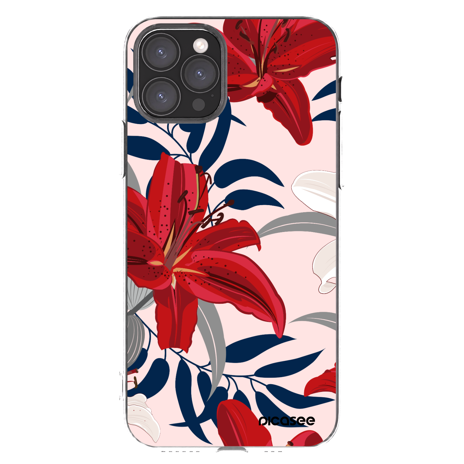 Picasee silikonový průhledný obal pro Apple iPhone 11 Pro - Red Lily
