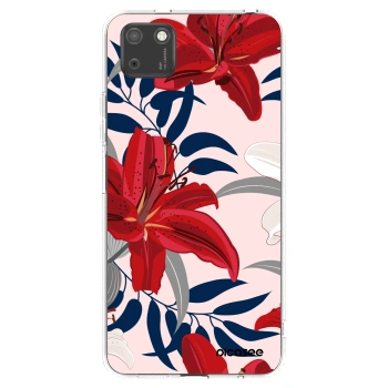 Picasee silikonový průhledný obal pro Huawei Y5P - Red Lily