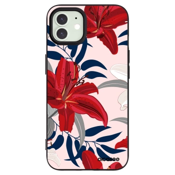 Picasee silikonový černý obal pro Apple iPhone 12 - Red Lily