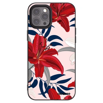 Picasee silikonový černý obal pro Apple iPhone 12 Pro Max - Red Lily