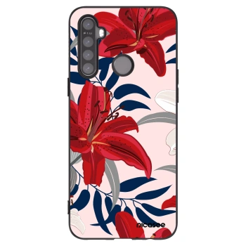 Picasee silikonový černý obal pro Realme 5 - Red Lily