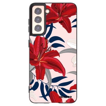 Picasee silikonový černý obal pro Samsung Galaxy S21 5G G991B - Red Lily