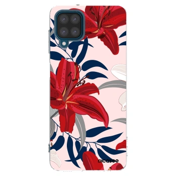 Picasee silikonový průhledný obal pro Samsung Galaxy A12 A125F - Red Lily