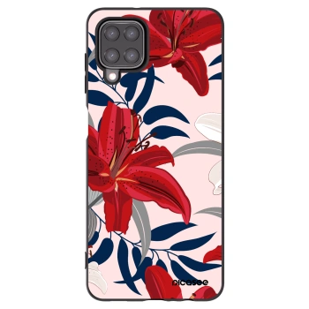 Picasee silikonový černý obal pro Samsung Galaxy A12 A125F - Red Lily