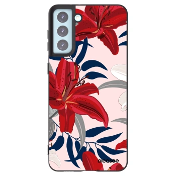 Picasee silikonový černý obal pro Samsung Galaxy S21+ 5G G996F - Red Lily