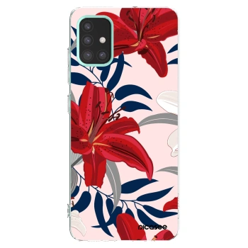 Picasee silikonový průhledný obal pro Samsung Galaxy M31s - Red Lily