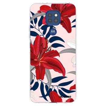 Picasee silikonový průhledný obal pro Motorola Moto G9 Play - Red Lily