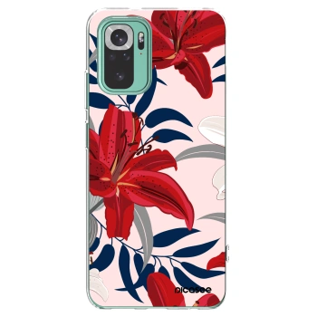 Picasee silikonový průhledný obal pro Xiaomi Redmi Note 10 Pro - Red Lily
