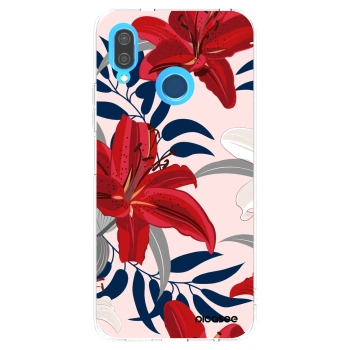 Picasee silikonový průhledný obal pro Huawei P20 Lite - Red Lily