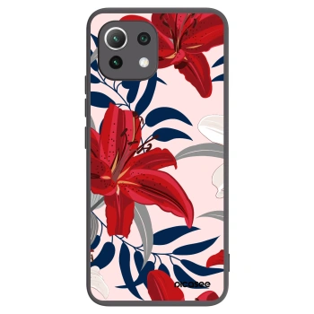 Picasee silikonový černý obal pro Xiaomi Mi 11 Lite - Red Lily
