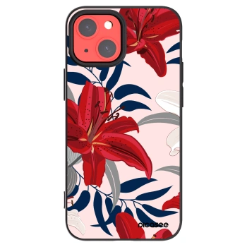 Picasee silikonový černý obal pro Apple iPhone 13 mini - Red Lily