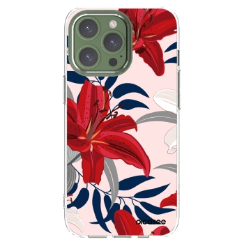 Picasee silikonový průhledný obal pro Apple iPhone 13 Pro - Red Lily