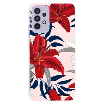 Picasee silikonový průhledný obal pro Samsung Galaxy A32 4G SM-A325F - Red Lily