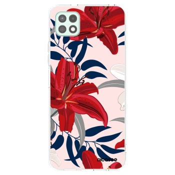 Picasee silikonový průhledný obal pro Samsung Galaxy A22 A226B 5G - Red Lily