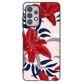 Picasee silikonový černý obal pro Samsung Galaxy A52s 5G A528B - Red Lily