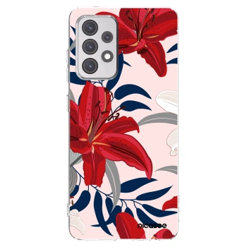 Picasee silikonový průhledný obal pro Samsung Galaxy A52s 5G A528B - Red Lily