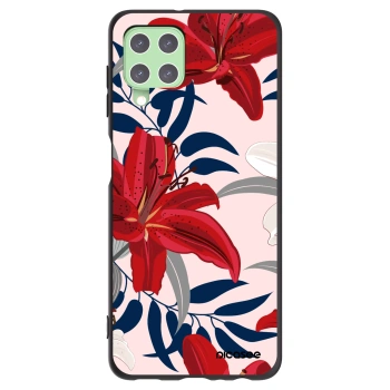 Picasee silikonový černý obal pro Samsung Galaxy A22 A225F 4G - Red Lily