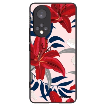 Picasee silikonový černý obal pro Honor 50 5G - Red Lily