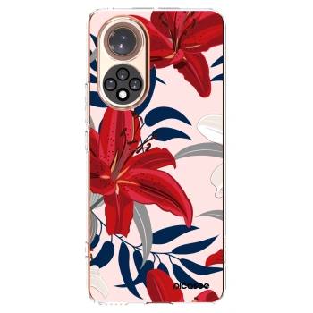 Picasee silikonový průhledný obal pro Honor 50 5G - Red Lily