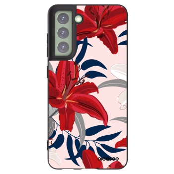 Picasee silikonový černý obal pro Samsung Galaxy S21 FE 5G - Red Lily