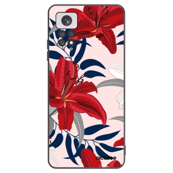 Picasee silikonový černý obal pro Xiaomi Redmi Note 11 - Red Lily